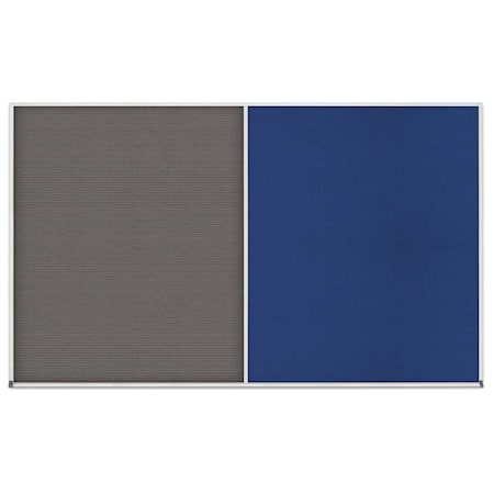 United Visual Products Enclosed Corkboard, 1 Door, 48"x36", 4" Fra UV3402-SATIN-BLACK